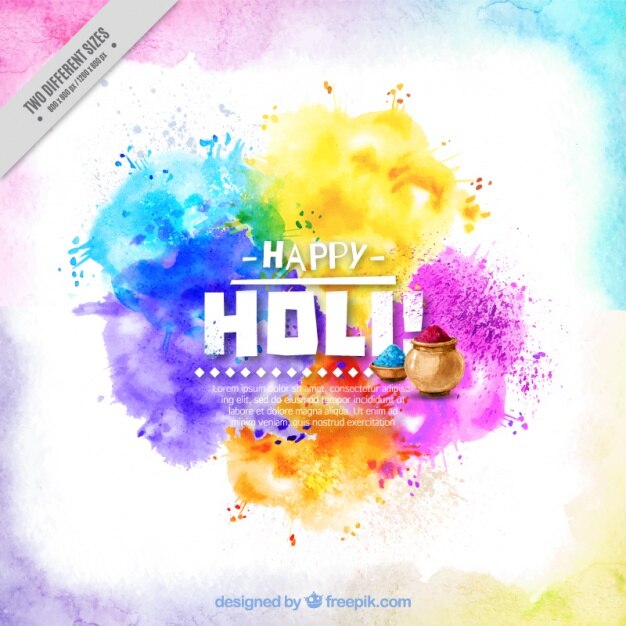 Background holi colorful watercolor abstract