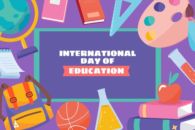 Free Vector background for international day of education