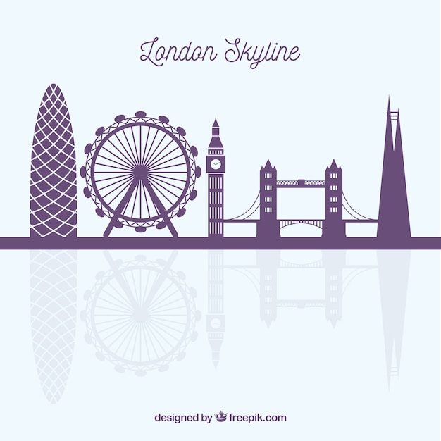 Free vector background of london skyline