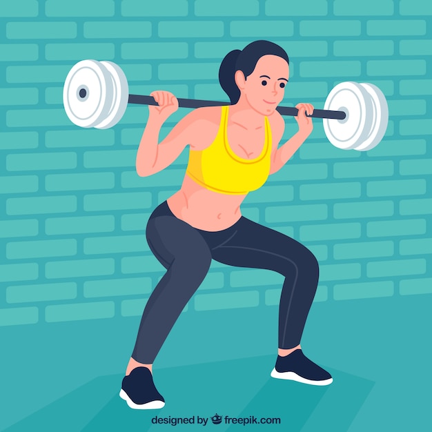 Free vector background of people training to get healthy