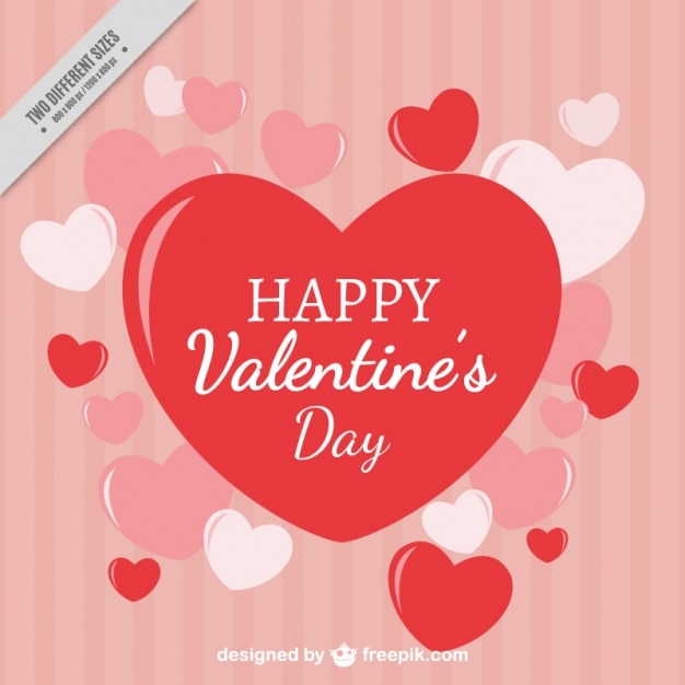 Free vector background of valentine's hearts