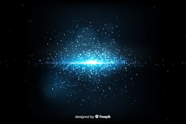 Background with explosion particle theme