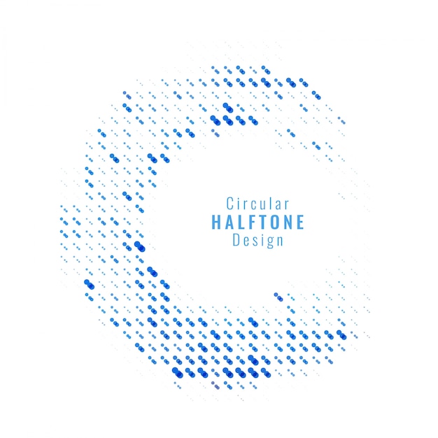 Free Vector background with halftone dots, circular shape