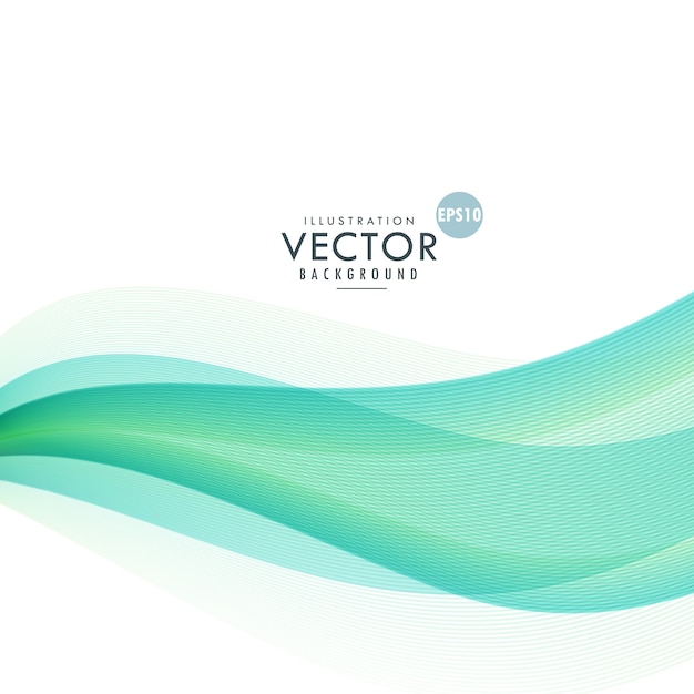 Free Vector background with wavy shapes, bluish green