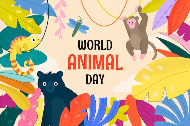 Free Vector background for world animal day celebration