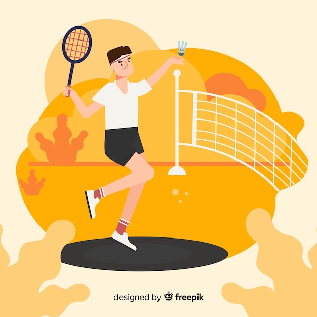 Free Vector badminton player