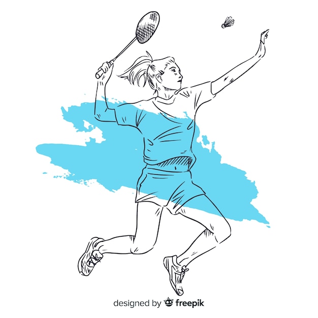 Free Vector badminton player