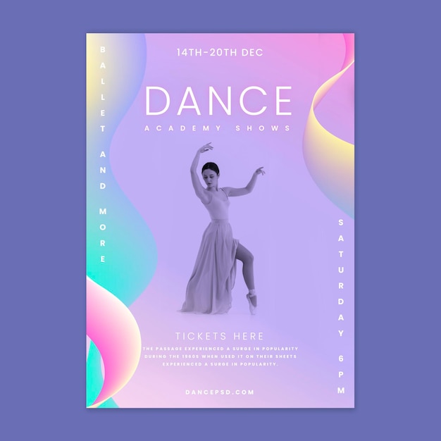 Free Vector ballet dancer poster template