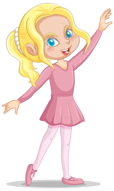 Free Vector ballet girl cartoon character