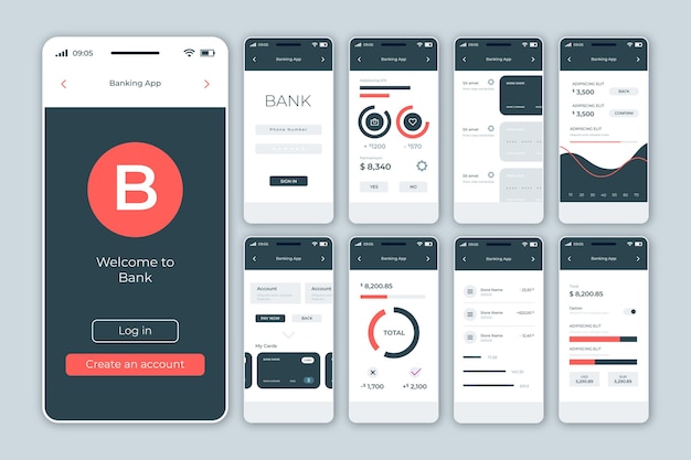 Banking app interface