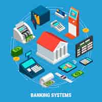 Free vector banking systems round composition