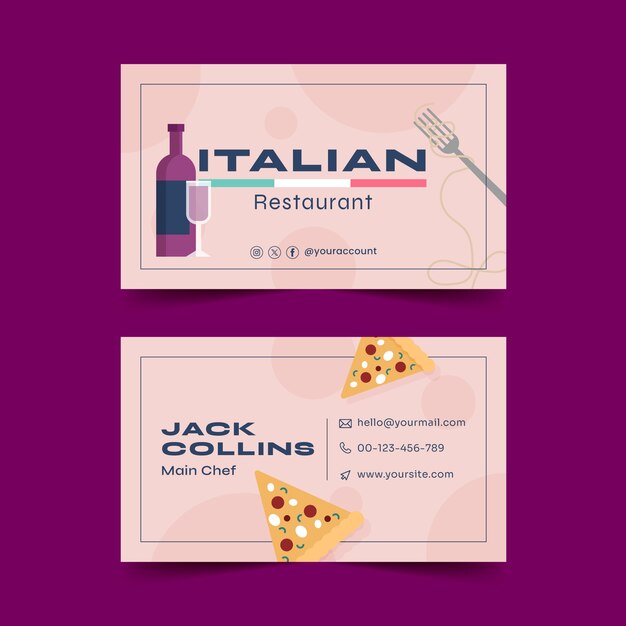 Bar business card template