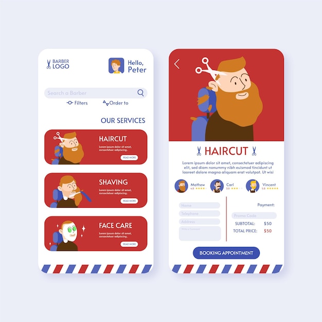 Barber shop booking app