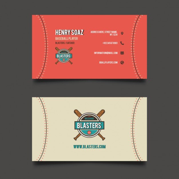 Baseball business card