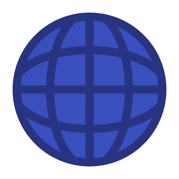 Free Vector basic internet globe grid flat vector