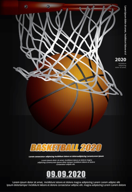 Basketball Poster Advertising Illustration