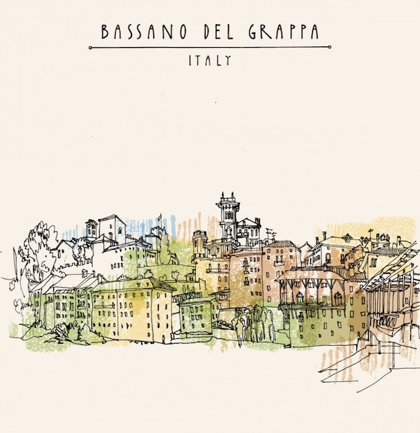 Free vector bassano del grappa background design