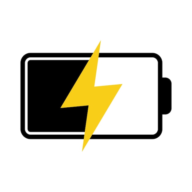 Free Vector battery with lightning bolt