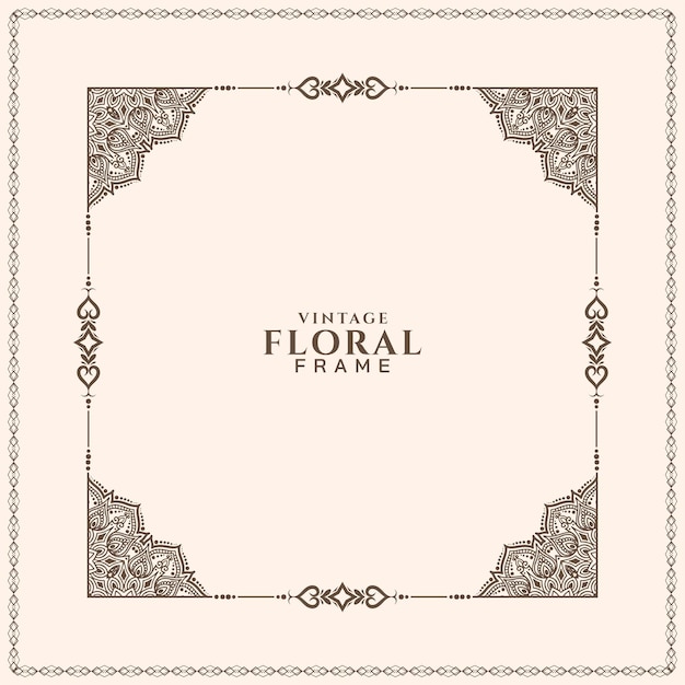 Free vector beautiful elegant floral frame decorative background