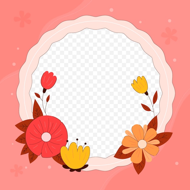 Beautiful floral facebook frame