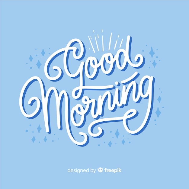 Beautiful good morning lettering background