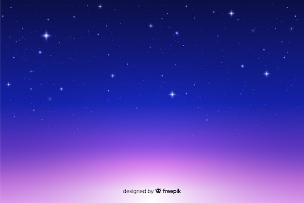 Free Vector beautiful gradient starry night background