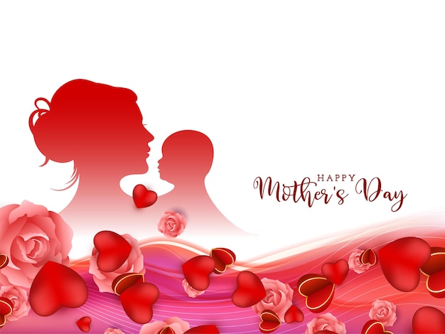 Beautiful Happy Mothers day stylish background design