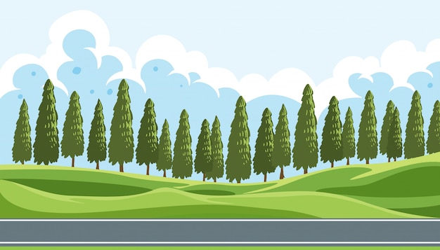 Free vector a beautiful nature landscape