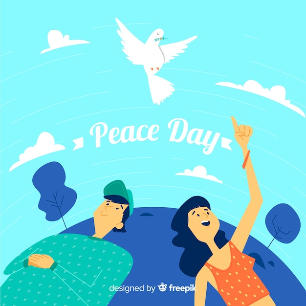 Free Vector beautiful peace day background