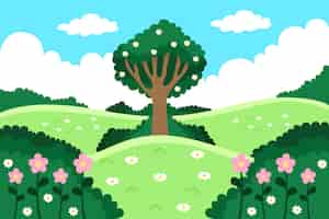 Free vector beautiful spring background