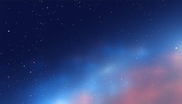 Free Vector beautiful starry night space banner for outdoor fun and relax