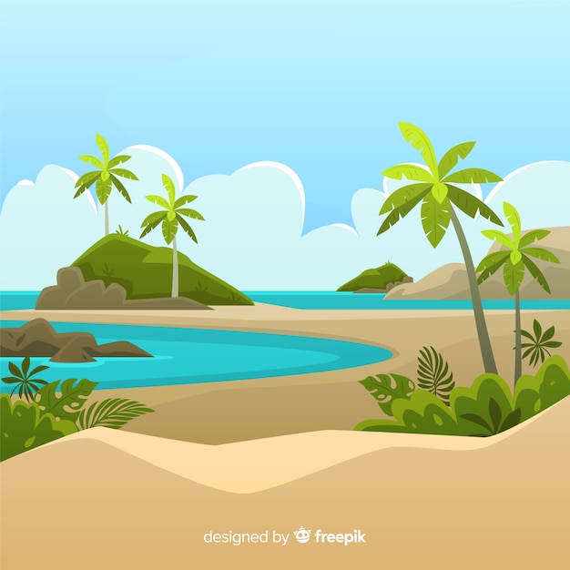 Free Vector beautiful tropical background