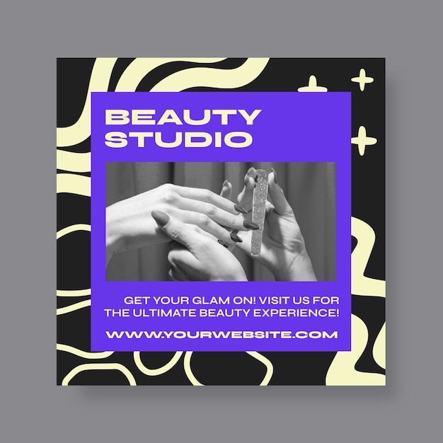 Beauty salon facebook post template design