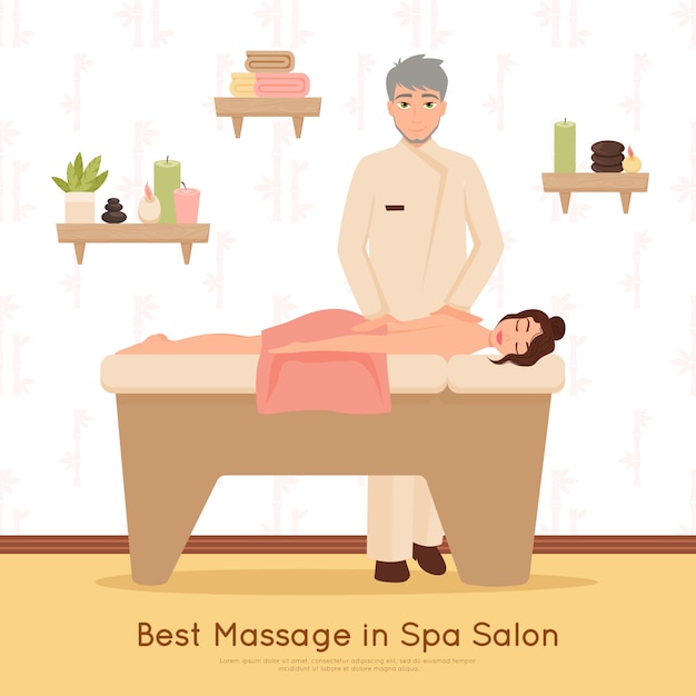 Free Vector beauty salon spa people illustration