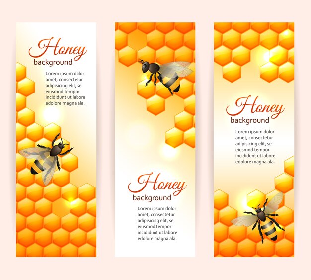 Bee banners vertical