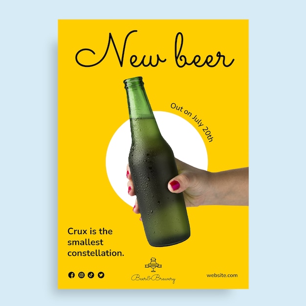 Beer poster template design