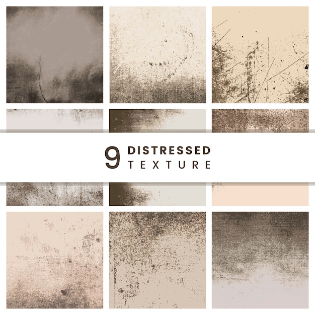 Beige distressed patterns set