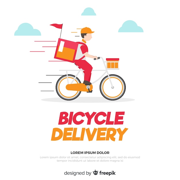 Free Vector bicycle delivery