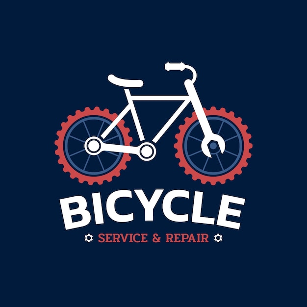 Free Vector bicycle logo design template