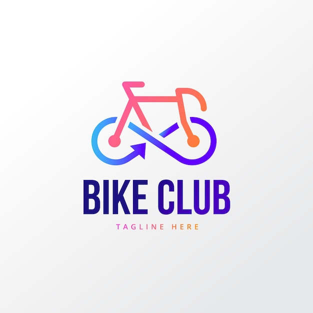 Free Vector bicycle logo template design