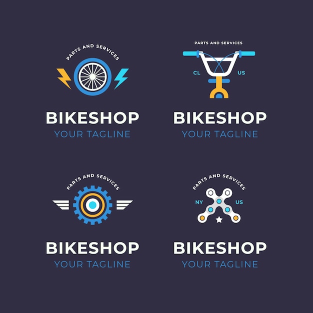 Free Vector bicycle logo template design