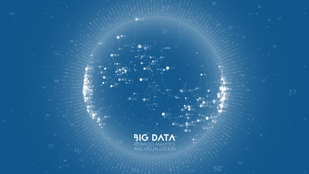 Free vector big data visualization. futuristic infographic. information aesthetic design