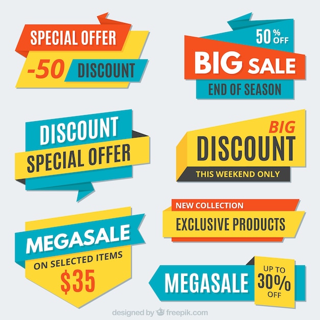 Free Vector big sale set