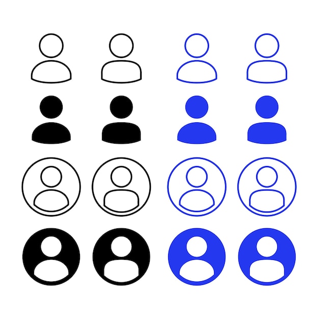 Free vector big set of users circles