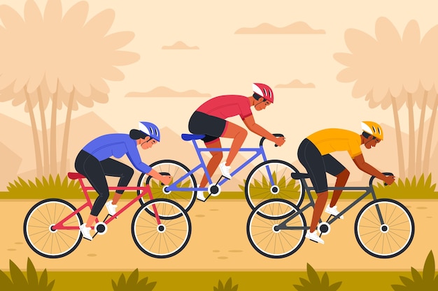 Free Vector bike race sport illustration