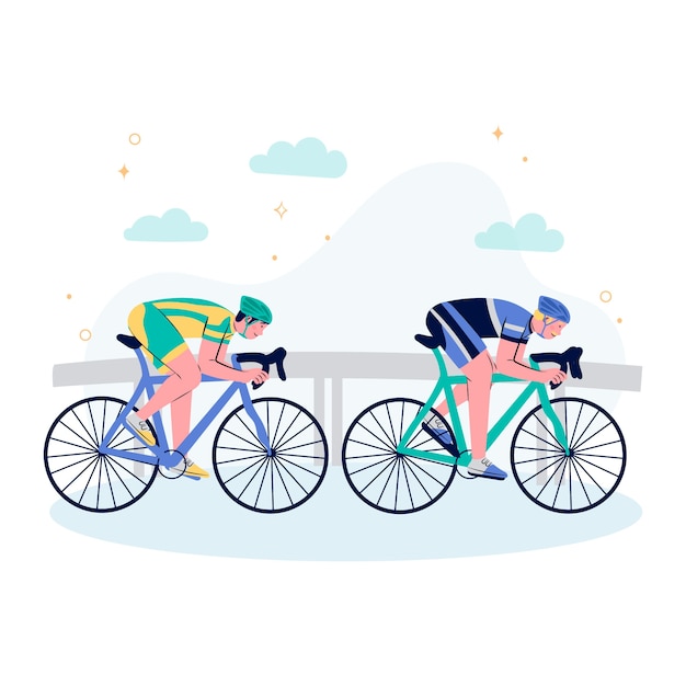 Free Vector bike race sport illustration