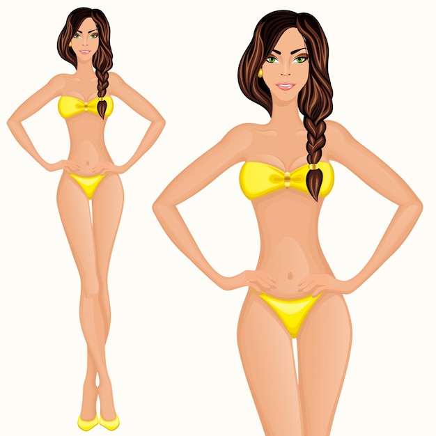 Free Vector bikini girl