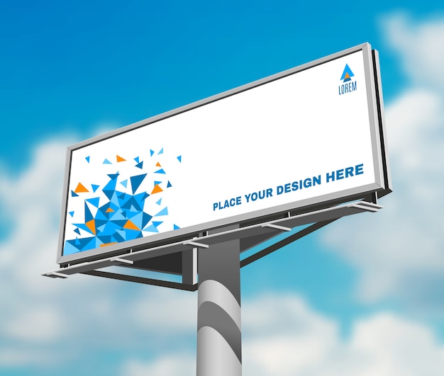 Free Vector billboard against sky background day image