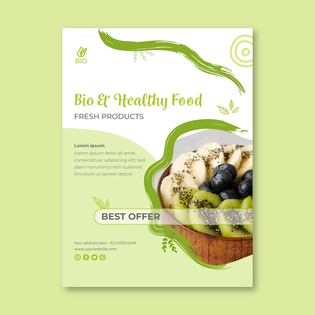 Bio and healthy food flyer