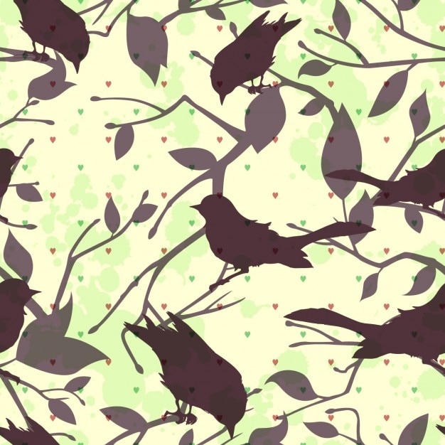 Free Vector birds silhouettes background